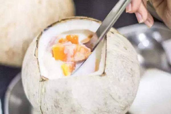 雪蛤炖椰汁的做法